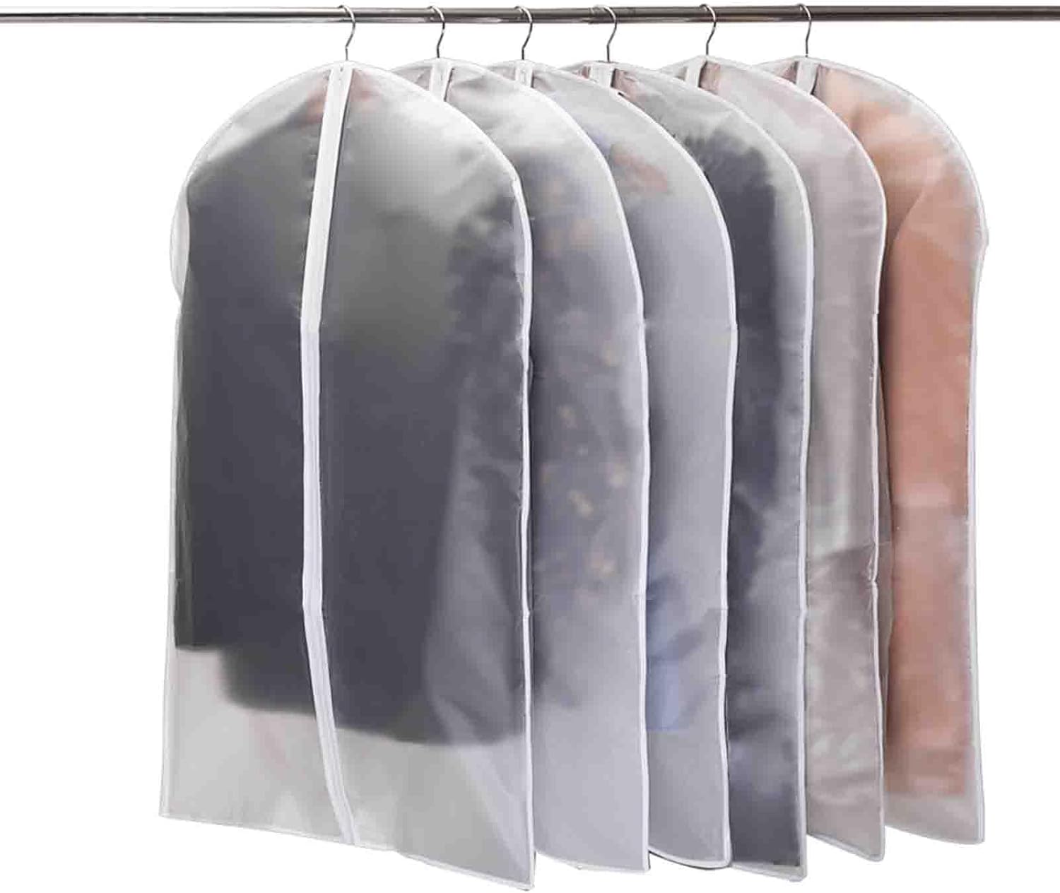 Set Aus 6 Hochwertigen, Transparenten Kleidersäcken Mit Reißverschluss, 60 X 100 Cm, Feuchtigkeitsbeständig, Ideal Zur Aufbewahrung Von Anzügen, Hemden, Mänteln, Jacken Und Kleidern.