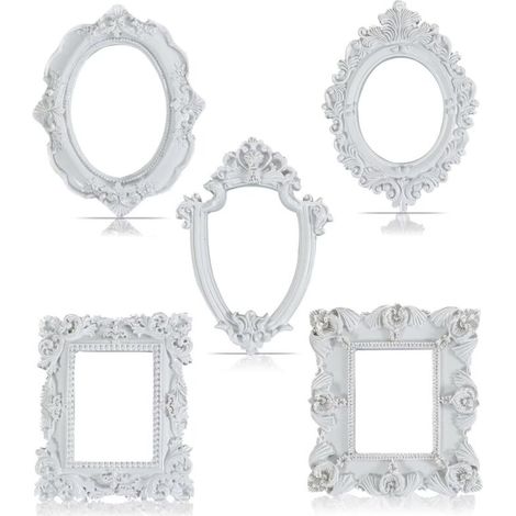 Set Mit 6 Kleinen, Transparenten Bilderrahmen Im Barockstil. Mini-fotorahmen Zum Selbstzusammenbauen Zur Dekoration Ihres Handys.