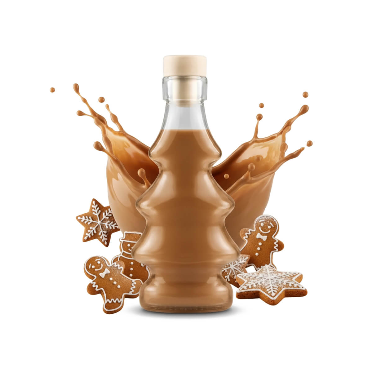 Weihnachtsflasche Mit 3d-weihnachtsbaummotiv, 100 Ml Glasflaschen Für Sirup, Likör, Saft