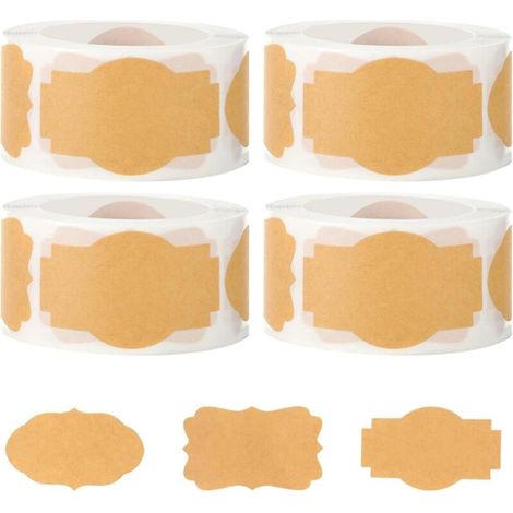 1000 Marmeladenetiketten. 3 Verschiedene Designs Von Glasaufklebern, Beschreibbare Obstetiketten Für Marmeladengläser, Bastelarbeiten Und Geschenkverpackungen (4 Rollen).