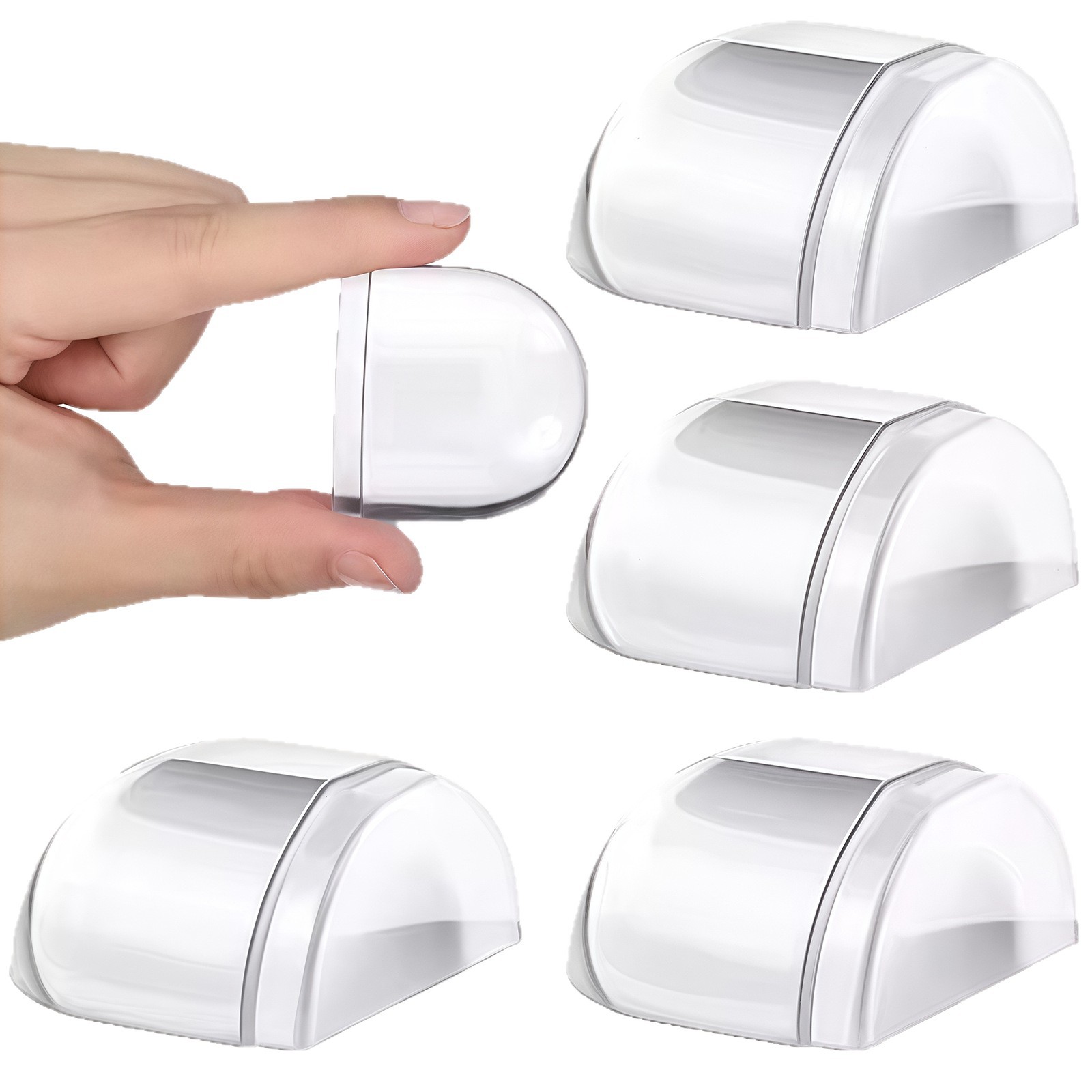 Türstopper Für Den Boden, 6-teiliges Set, Selbstklebender Türstopper, Transparente Türstopper, Selbstklebender Wand- Und Möbelschutz, 40 X 38 X 30 Mm