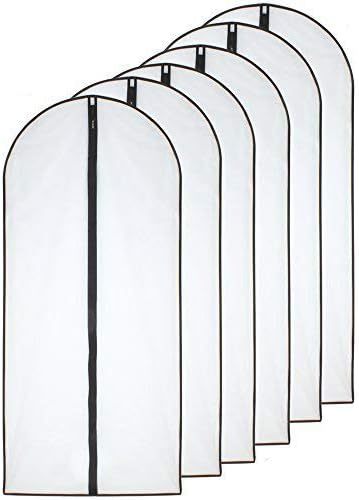 Kleidersäcke, 6er-set, Transparent Und Staubdicht, Zum Schutz Von Kleidern, Mänteln, Hemden, Röcken Und Mehr (60 X 153 Cm)