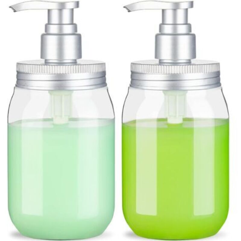 [niemals Verwendet] 2 X 450 Ml Pumpspenderflaschen, Seifenspender/nachfüllbare Pumpspender, Lotion- Und Seifenspender