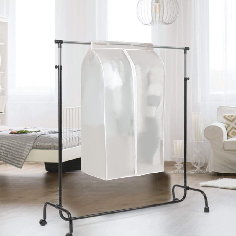 [niemals Verwendet] Transparenter Kleidersack, Hängender Kleidersack Mit Reißverschluss, Feuchtigkeits- Und Staubabweisend (60 X 50 X 90 Cm)