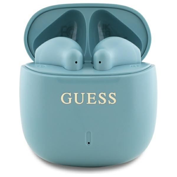 Guess Bluetooth-kopfhörer Gutwsj14esgq Tws + Dockingstation Türkis/türkis Bedrucktes Klassisches Logo