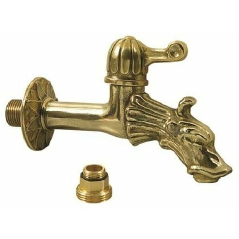 Gartenrapfen Aus Brass Im Stil Renaissance, Hebel 1/2 Zoll, Vergoldete Oberfläche, Geeignet Für Innen- Und Außenbereich. Für Die Fontainen Und Die Becken