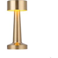 1 Goldene Led-tischleuchte, Kabellos Wiederaufladbar, Dimmbar, Modernes Design, Ideal Für Nachttisch, Büro, Wohnzimmer Oder Außenbereich
