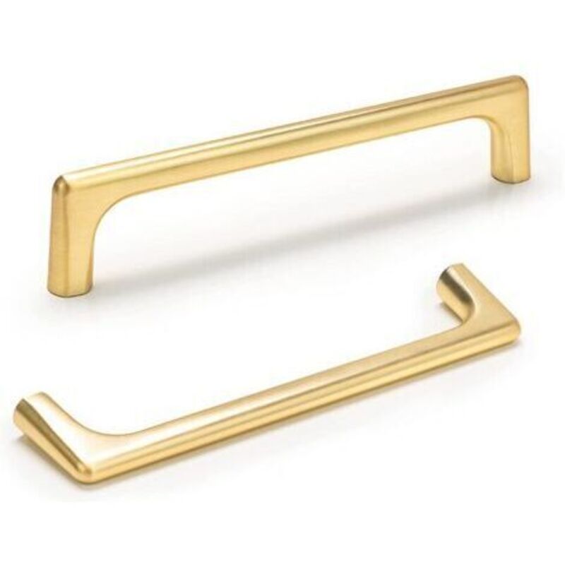 Möbelknöpfe Und -griffe, 2er-set Goldene Griffe, Goldene Möbelgriffe, Küchenschrankgriffe Aus Zinklegierung, 128 Mm Lochabstand, Gold