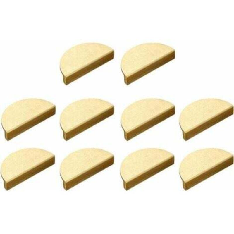 [niemals Verwendet] Set Aus 10 Halbmondförmigen Schubladen- Oder Schrankgriffen Aus Gebürstetem Messing, Goldfarben, 10 Cm