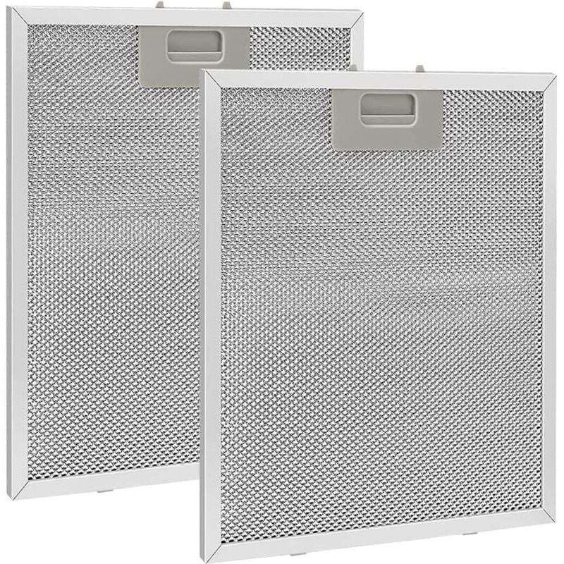 2-komponenten-metallfettfilter Für Dunstabzugshauben – 320 X 260 Mm, Gebürstetes Aluminium, Silber