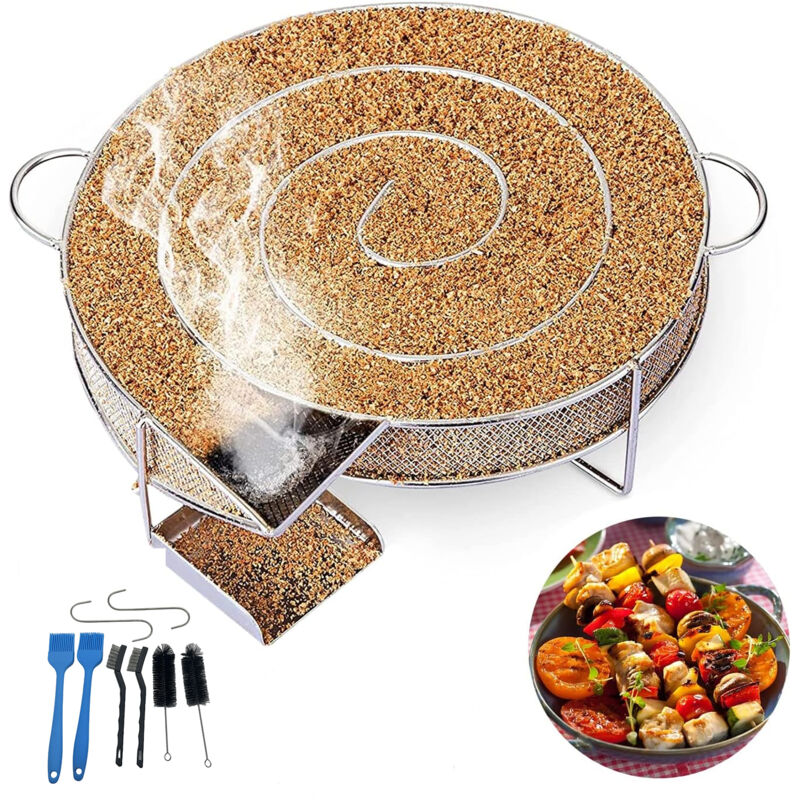Coocheer Kaltrauchgenerator Aus Edelstahl – Brenndauer 5-12 Stunden, Kompatibel Mit Gas Und Holzkohle, Ideal Für Fleisch, Fisch Und Käse.