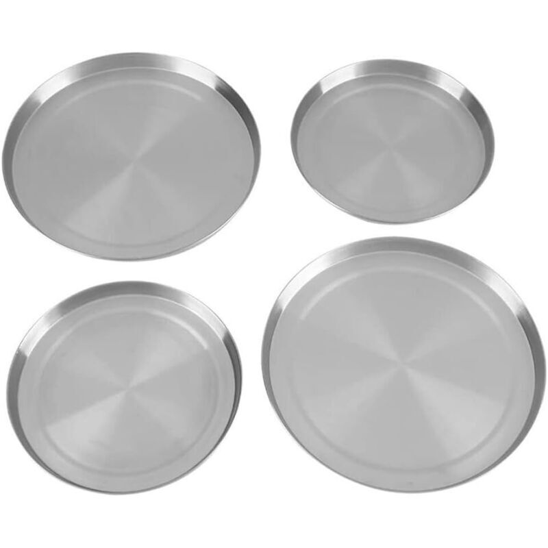 Set Mit 4 Edelstahl-kochfeldabdeckungen (21 Cm/17 Cm) – Hitzeschutz Für Kochfelder
