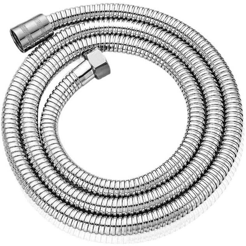 M Langer, Verdrehungs- Und Auslaufsicherer Duschschlauch – G1/2″ Messinganschlüsse, Robust Und Universell Einsetzbar, Silberfarben