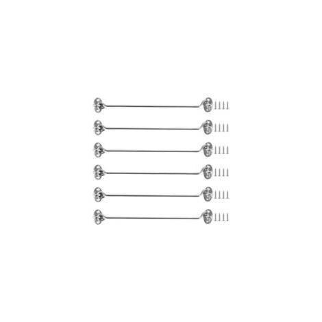 6er-set Edelstahl-kabinenhaken (30 Cm) – 12-zoll-sturmhaken Mit Öse – Sicherheitsverschluss Für Scheunentore, Fenster, Gartentore Und Zäune – Silber