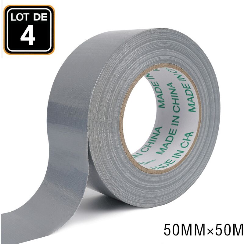 Hochleistungsfähiges, Silberverstärktes Gewebeband – 4 Rollen À 50 Mm X 50 M – Ideal Für Wasserdichte Matten Und Windschutz