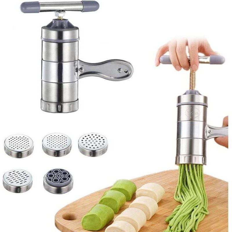 Manuelle Nudelmaschine Aus Edelstahl: Kompakt, Verstellbar Und Vielseitig Für Hausgemachte Oder Professionell Zubereitete Frische Pasta.