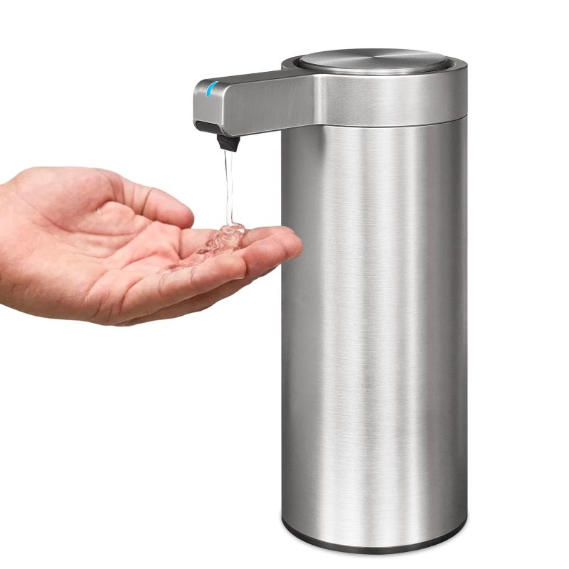 Smarttouch Infrarot-seifenspender, Usb-c-aufladbar, Ipx5 Wasserdicht, Bewegungsaktiviert (silber)