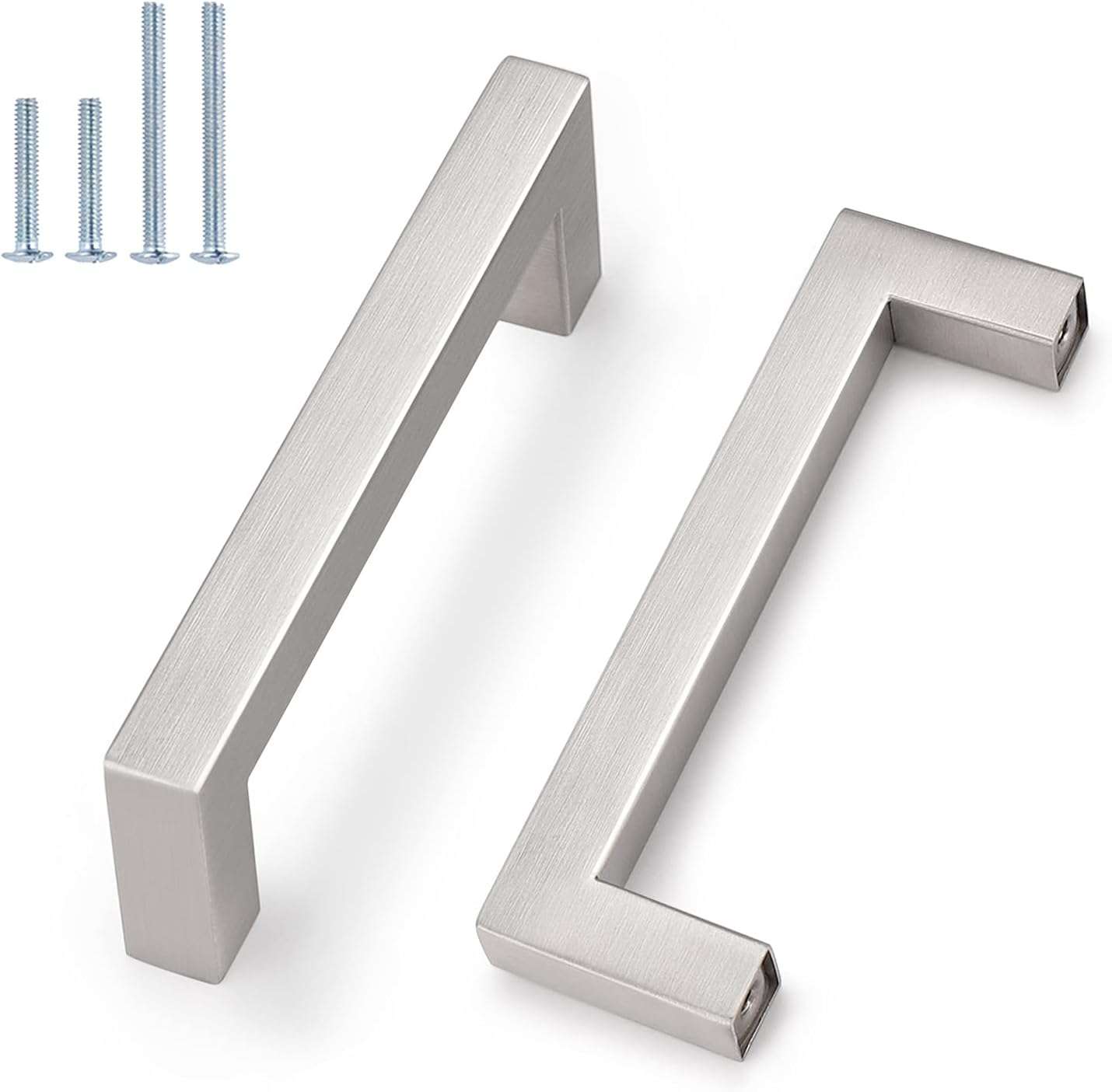 Möbelgriffe Für Schrankschubladen, Silberfarben, Stahl, 10 Stück, 108 Mm