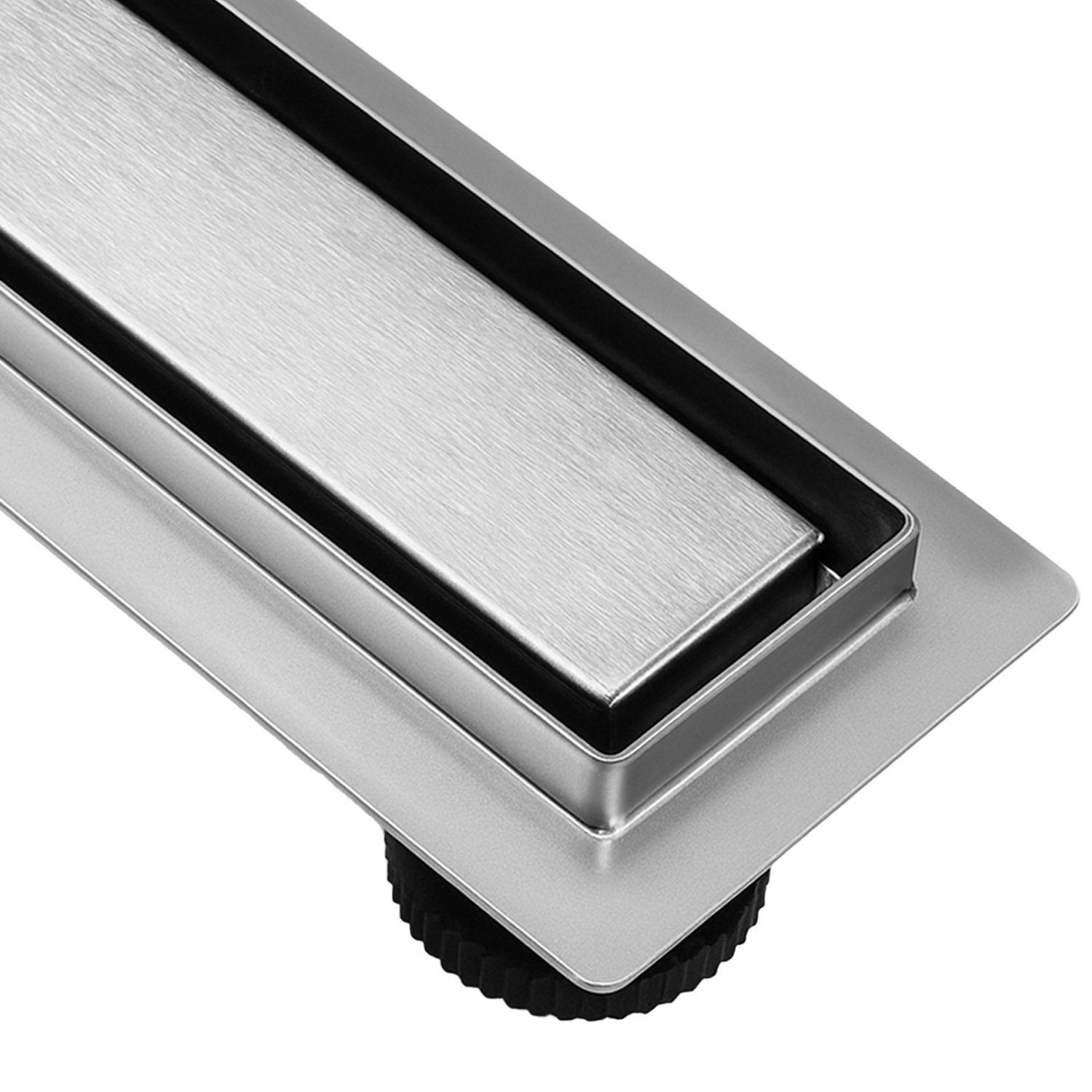 Heckermann Lineare Bodenablaufgarnitur Für Dusche, 80 Cm, Silber