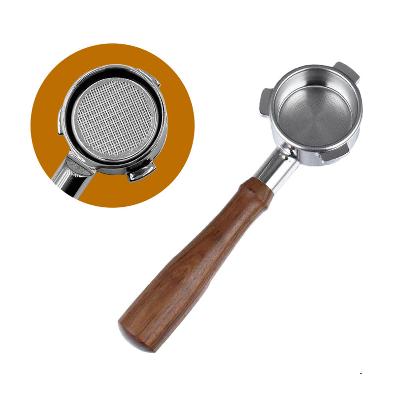 54-mm-espressofilter Aus Edelstahl Und Holz, Inklusive Filter, Siebträger, Löffel Und Bürste. Kompatibel Mit Breville Bes870/875/878/880.