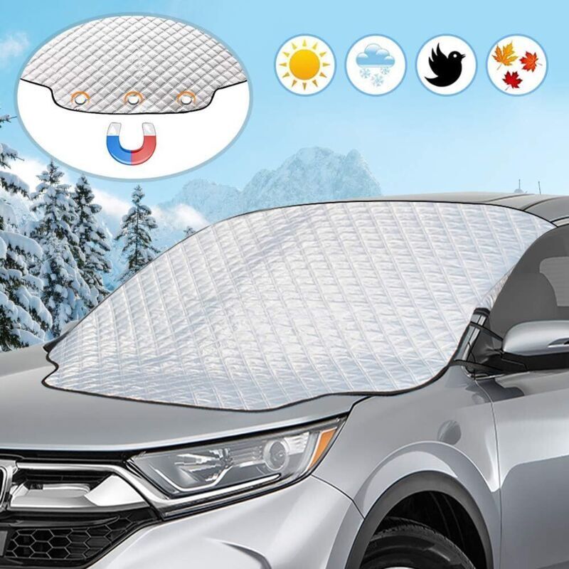 Faltbare Magnetische Auto-windschutzscheibenabdeckung, Frost- Und Schneeschutz, Uv-schutz, 183 X 116 Cm, Strapazierfähiges Material – Ulisem