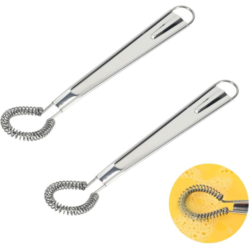 Mini-küchenbesen Aus Edelstahl – 4er-set Manuelle Spiralbesen Für Kaffee, Saucen, Sahne Und Gebäck – Ulisem