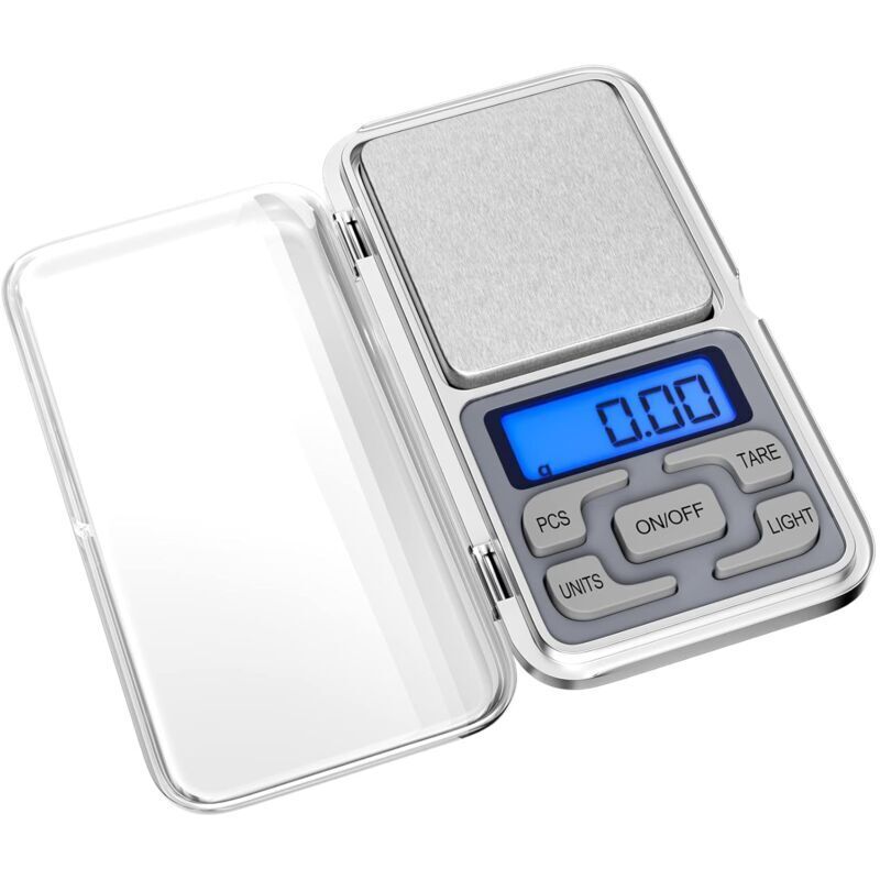 Elektronische Küchenwaage, 0,01 G Genauigkeit – 500 G Kapazität, Led-anzeige, Tara-funktion, Ideal Für Kaffee, Schmuck Und Medikamente – Ulisem