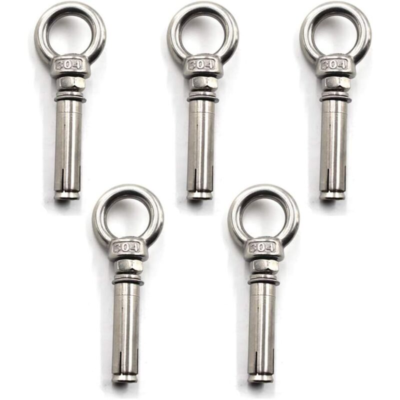 Hebering Aus Edelstahl 304, M6, 80 Mm – 5er-pack, Korrosionsbeständig Für Industrielle Hebearbeiten – Ulisem