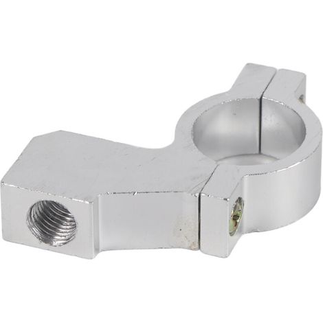10-mm-motorradspiegelhalterung, Lenkerbefestigungsadapter, Klemme, Silber – Crezuo