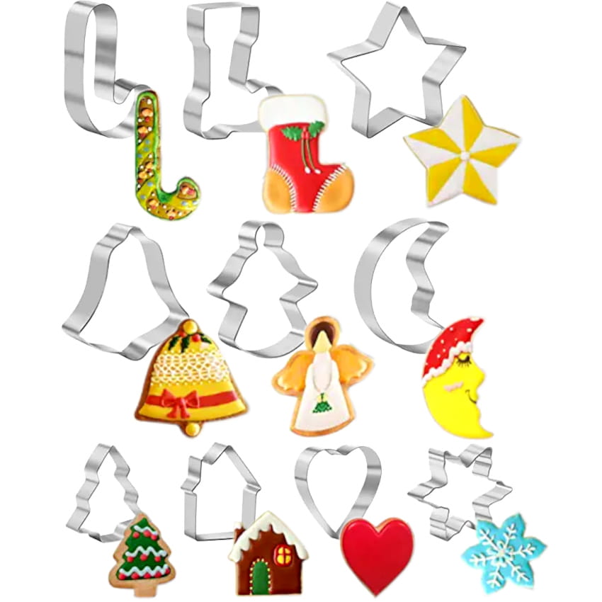 Formen, Ausstechformen Für Kuchen, Kekse, Lebkuchen, Weihnachten, 10 Stück.