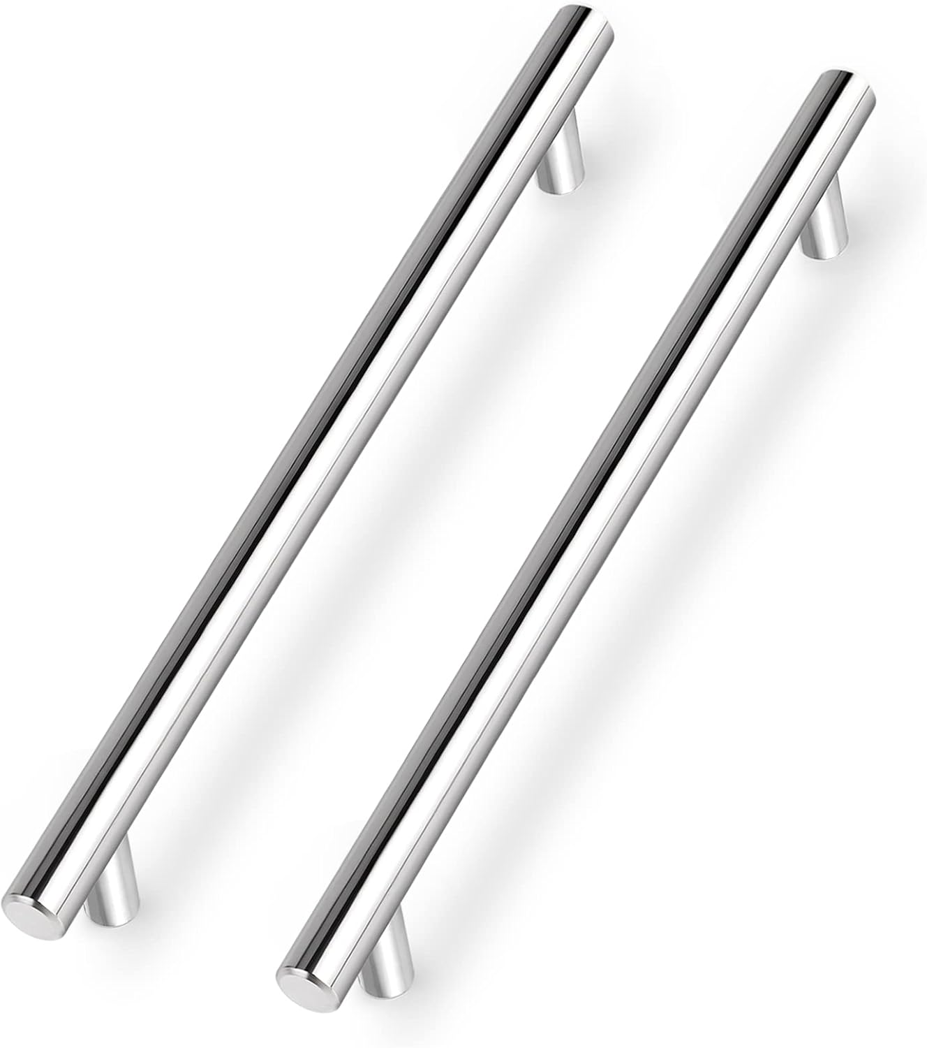 Möbelgriffe Für Schubladenschränke, 256 Mm, 10 Stück. Silberfarben, Aus Stahl.