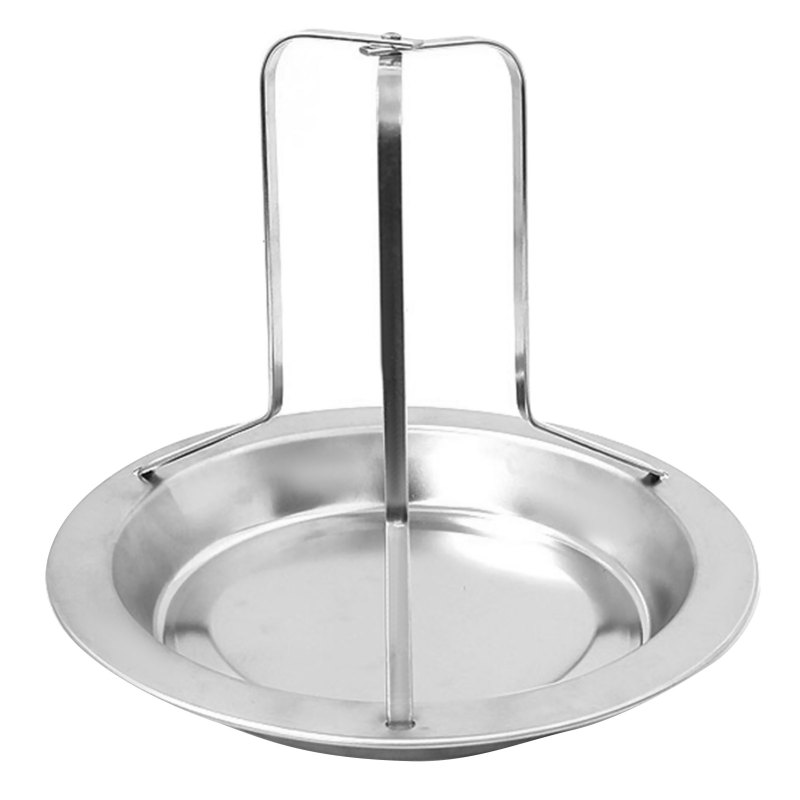 Vertikaler Brathähnchenständer Aus Edelstahl Mit Fettauffangschale, Ideal Für Grill Und Backofen.