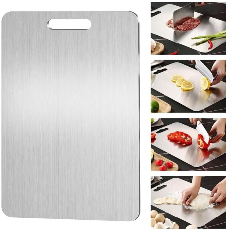 Extrem Widerstandsfähiges Titan-schneidebrett 39 X 28 Cm, Ideal Für Fleisch, Käse, Brot Und Gemüse - Ulisem