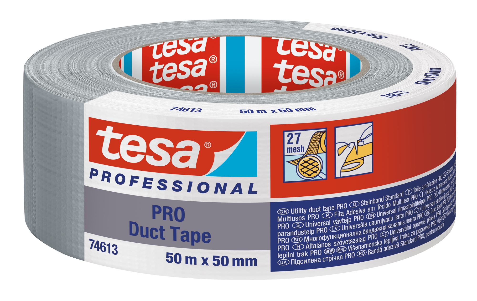 Tesa Gewebeband, Silberfarben, Wasserdicht, 50 M X 50 Mm