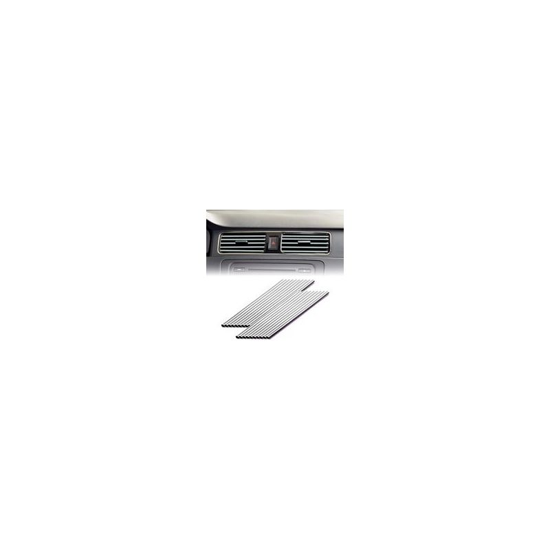 20 Cm Pvc-lüftungsschlitze Für Den Fahrzeuginnenraum, Gerade, Für Alle Bereiche (silber)