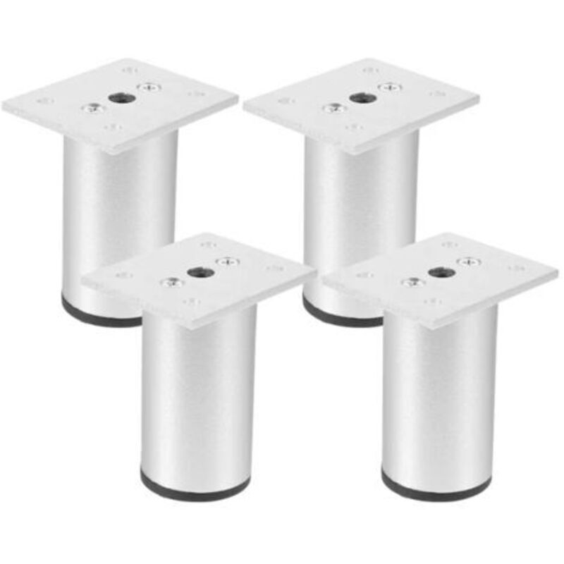 [niemals Verwendet] (silber) 4 Matte Aluminium-möbelfüße, 100 Mm, Tv-ständerfüße, Geeignet Für Couchtische, Schränke Und Sofastützen