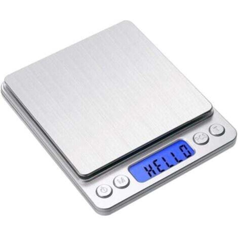 [niemals Verwendet] Digitale Küchenwaage In Gramm, 500 G Bis 0,01 G, Multifunktionale Edelstahl-taschenwaage Mit Hintergrundbeleuchtetem Lcd-display, Silber
