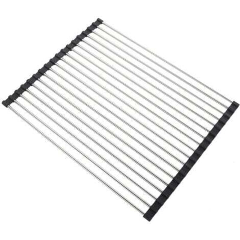 [niemals Verwendet] Zusammenklappbarer Geschirrständer (43 X 35 Cm), Aufrollbarer Abtropfständer Für Die Küchenspüle, Rollbarer Abtropfständer, Aufrollbar, Faltbar, Trockengestell Für Die Küche