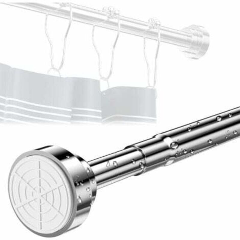 [niemals Verwendet] Teleskop-duschvorhangstange, 55–85 Cm, Kein Bohren Erforderlich, Teleskop-kleiderstange Aus Edelstahl, Drehbar Und Verstellbar