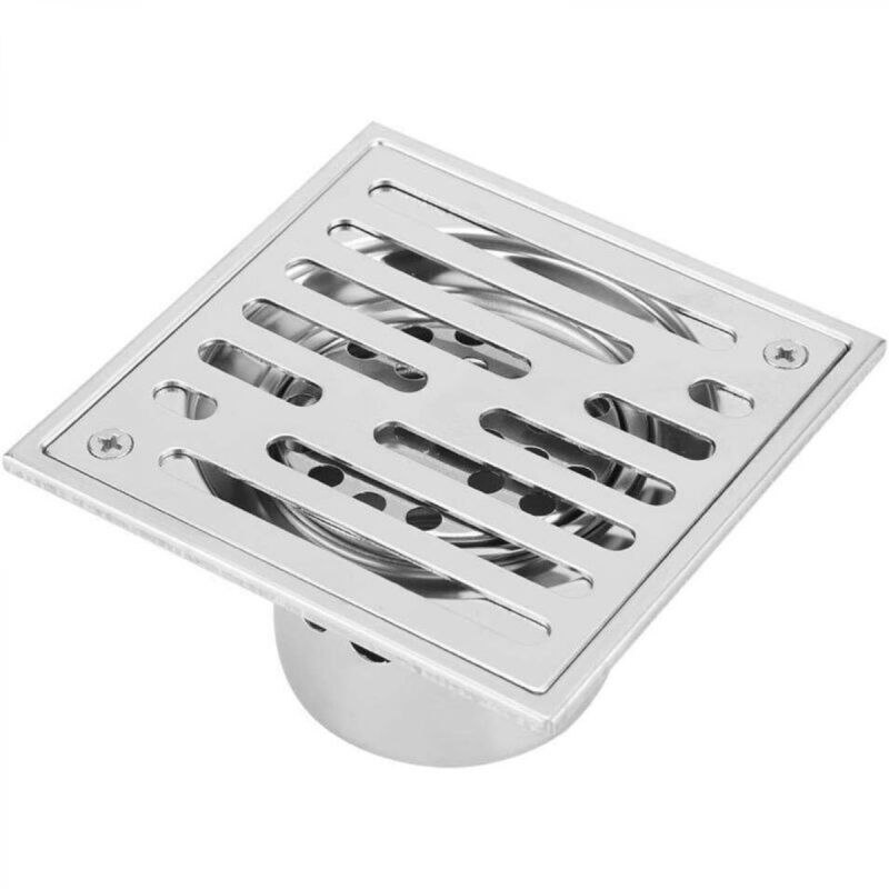 [niemals Verwendet] Silber - Duschablauf Aus Edelstahl 150x150mm, Großer Durchmesser Badezimmer-bodenablauf, Bodenablauf, Küchenbodenablauf, Duschablauf Für Badezimmer (150 X 150 Mm)