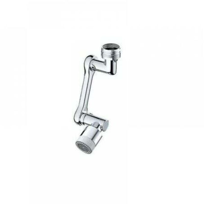 [niemals Verwendet] Extended Tap 1080 Schwenkbarer Spritzschutz Schwenkbarer Wasserhahn Sprühgabel - Dualmodus [silber]
