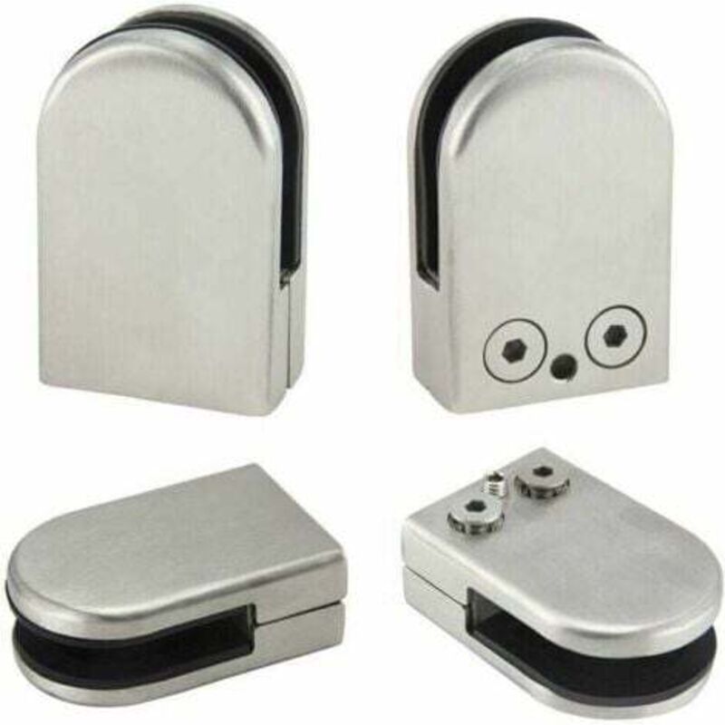 [niemals Verwendet] 4er-pack Glasklemmen, 6–8 Mm Edelstahl, Verstellbare Glashalter, Silberfarben