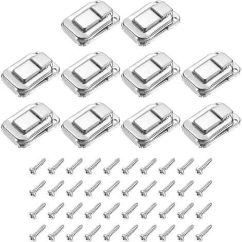 [niemals Verwendet] 10 Stück Knebelverschluss, 4,8 X 3,2 Cm (l X B), Eisen-schnallenverschluss Für Schmuckkästchen, Holzkisten, Werkzeugkästen, Silber