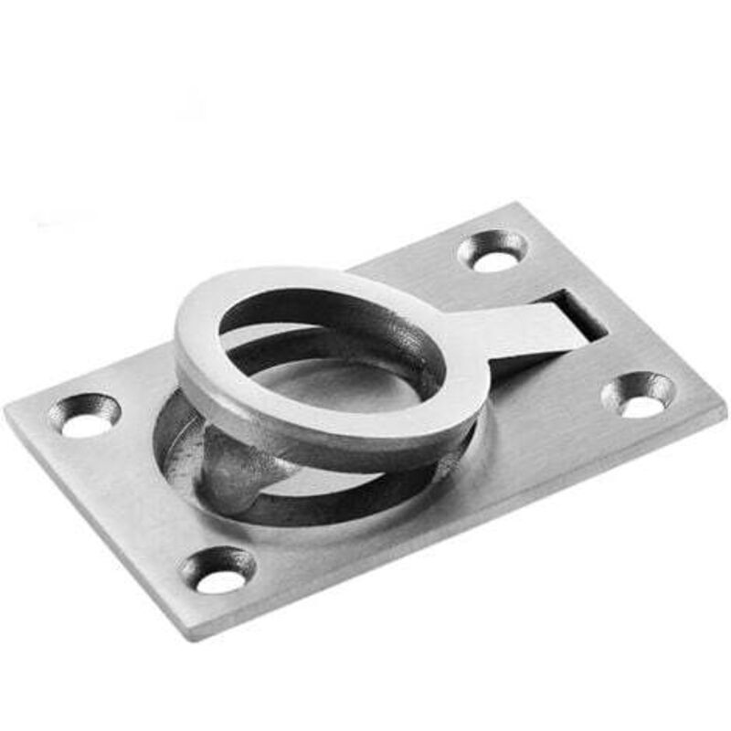 [niemals Verwendet] 2 Stück Quadratische Zugringe Für Bootsbodenabdeckungen, Lukendeckel, Zugangsgriffe 65x46mm