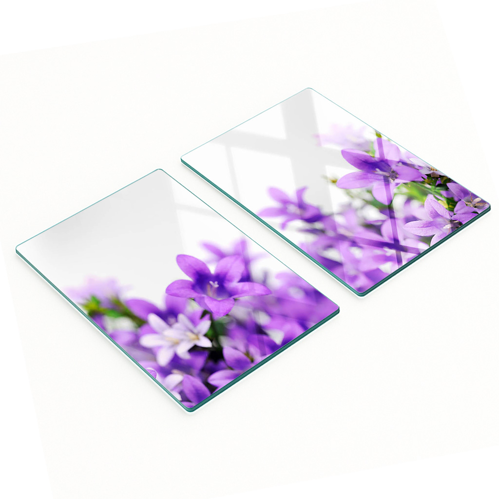 Multifunktionale Dekorative Glasplatten „lila Glocken“ 2 X 40 X 52 Cm