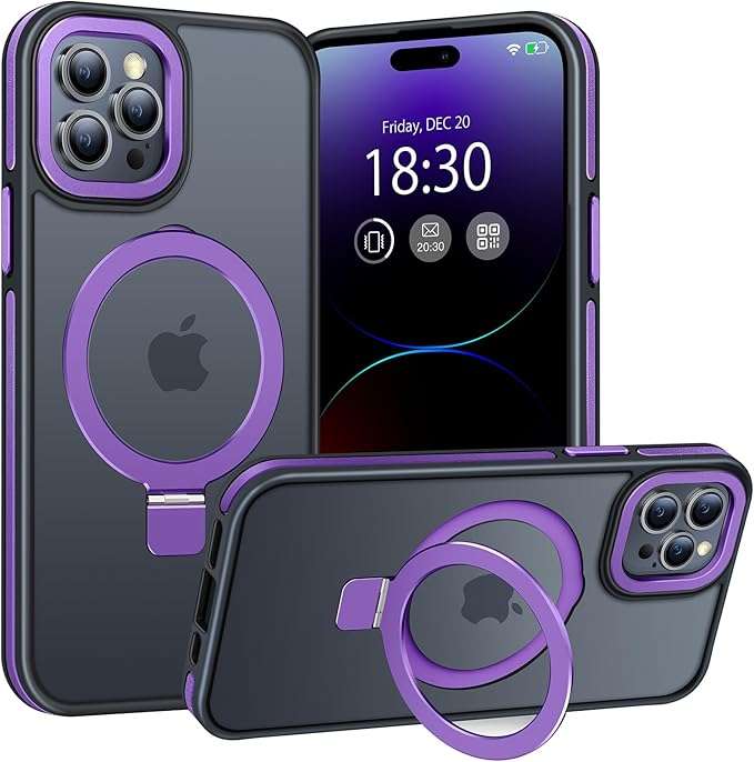 Hartschalenetui Für Iphone 14 Pro Max, Matte Rückseite, Lila
