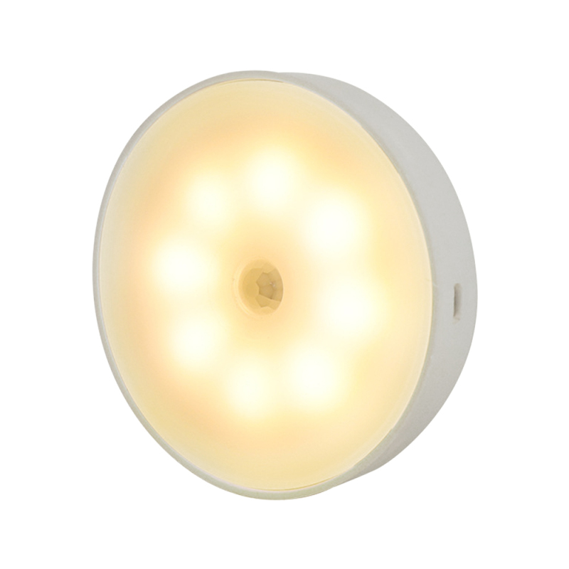 Wiederaufladbares Led-nachtlicht In Warmweiß Mit Bewegungssensor, Magnetische Lampe Für Kleiderschrank, Schlafzimmer, Küche, Treppenhaus, Flur