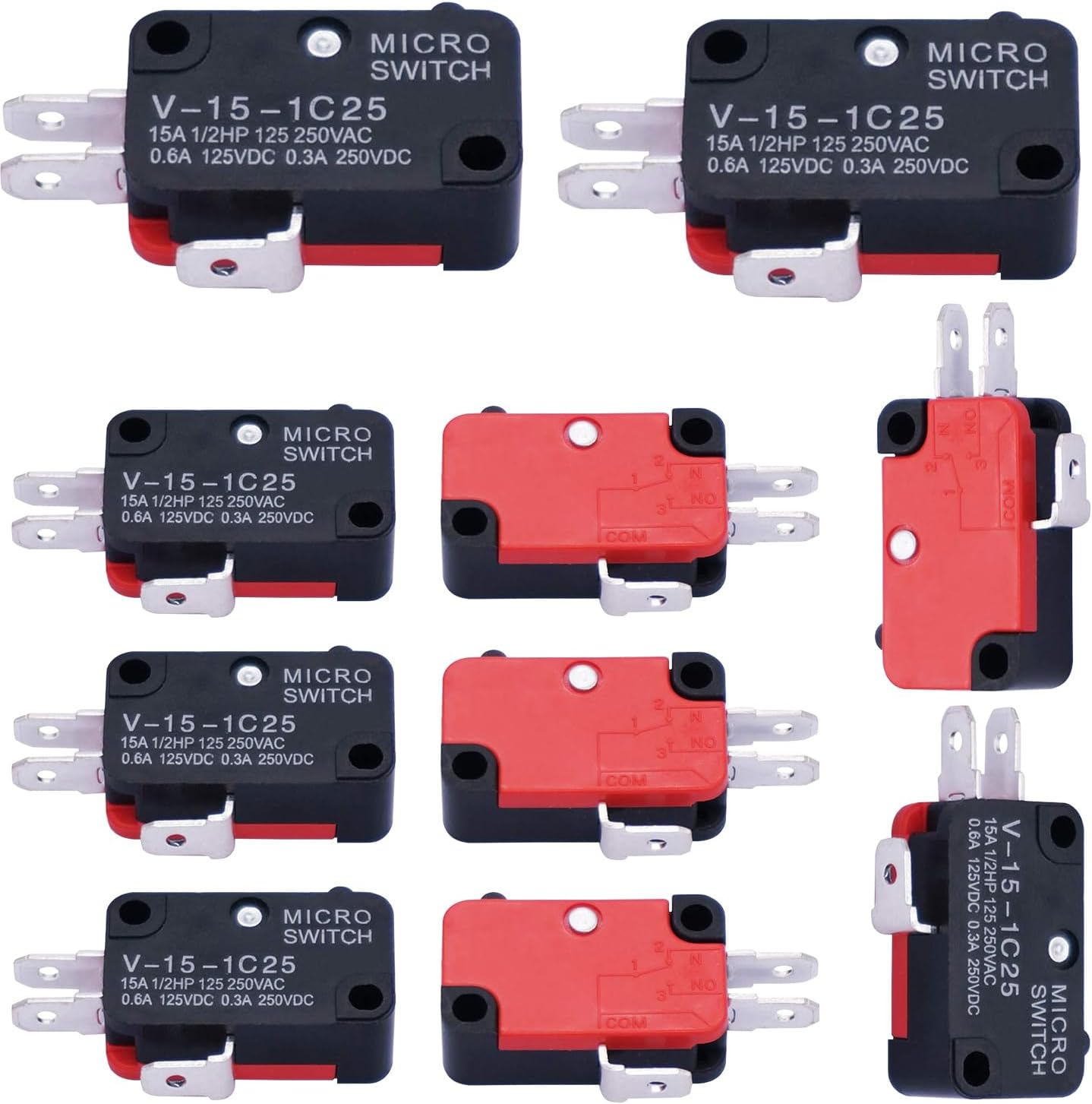 10 Stück/lot 125v/250v 16a Mikrowellen-türschalter Arcade Cherry Drucktaster Spdt 1 No 1 Nc Endschalter V-15-1c25