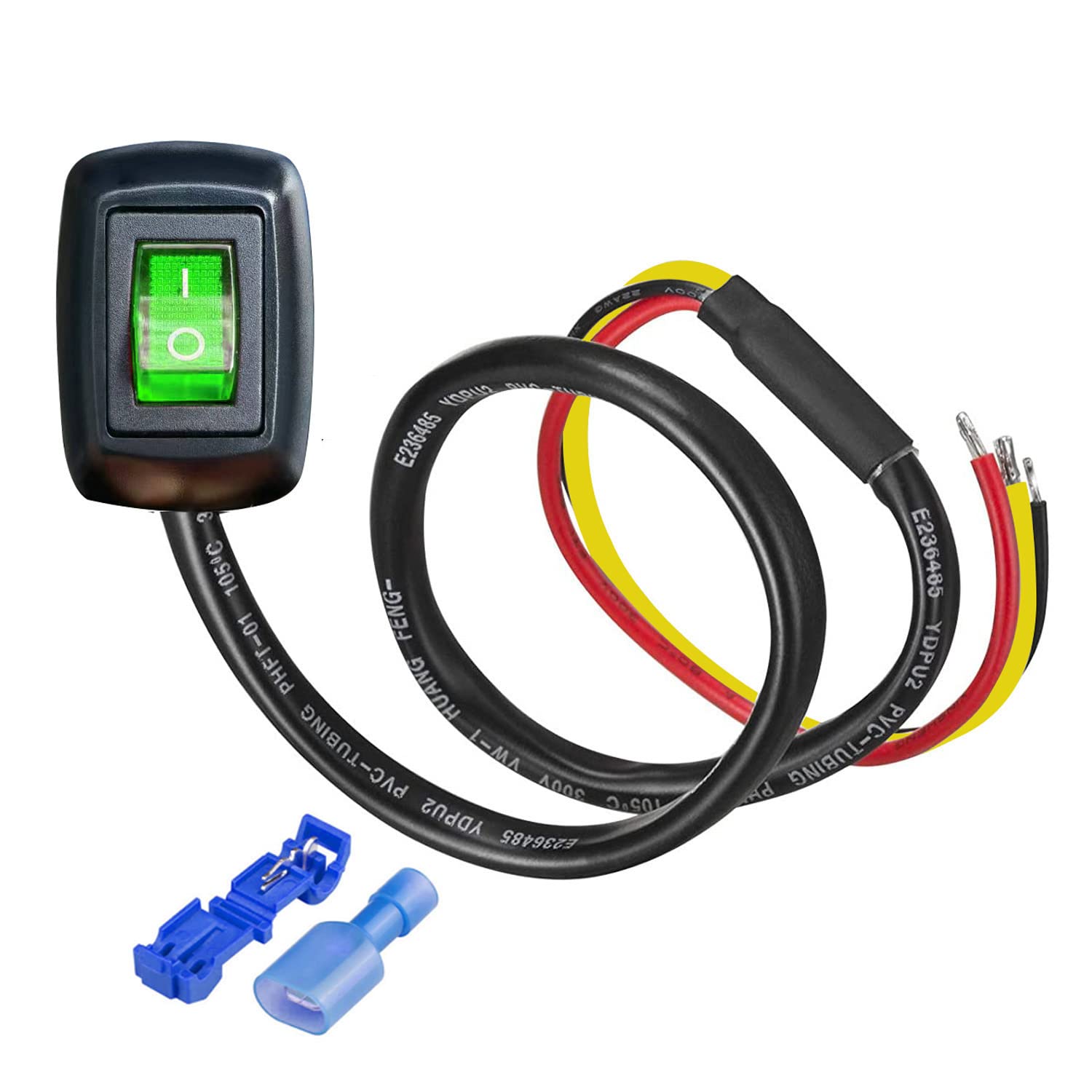 Schalter Des Typs Kleber Schalter Des Typs Kleber Mit Anschluss, On / Off Dc12v / 10a, 24v / 5a, Schalter Des Typs Kleber, Grüne Led