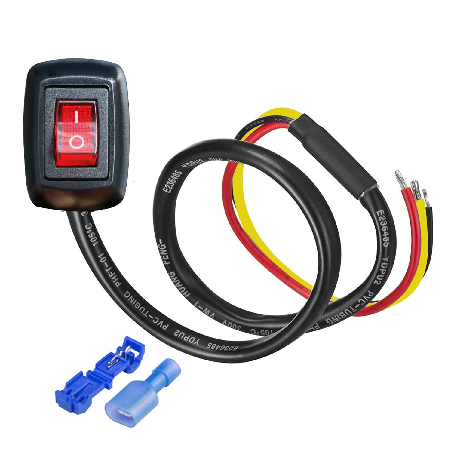 Schalter Des Typs Kleber Schalter Des Typs Kleber Mit Anschluss, On / Off Dc12v / 10a, 24v / 5a, Schalter Des Typs Kleber, Rote Led